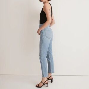 Madewell Perfect Vintage Jeans 24 High Rise Light Wash Distressed